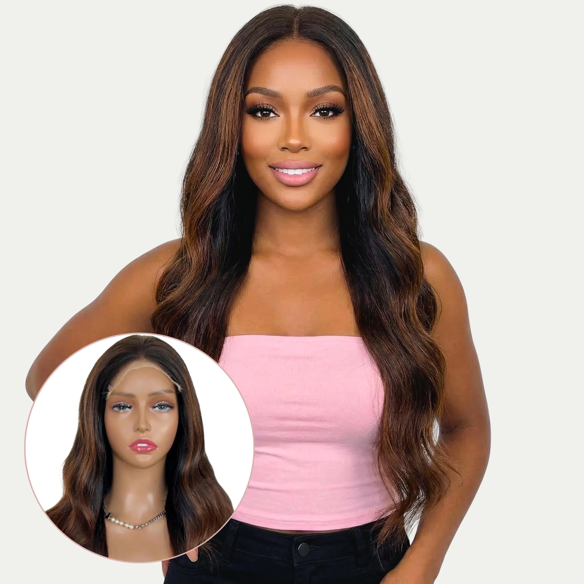 Raw Jada Glueless 5x5 HD Lace Professionally Colored 100% Human Hair Closure Wig by Private Label