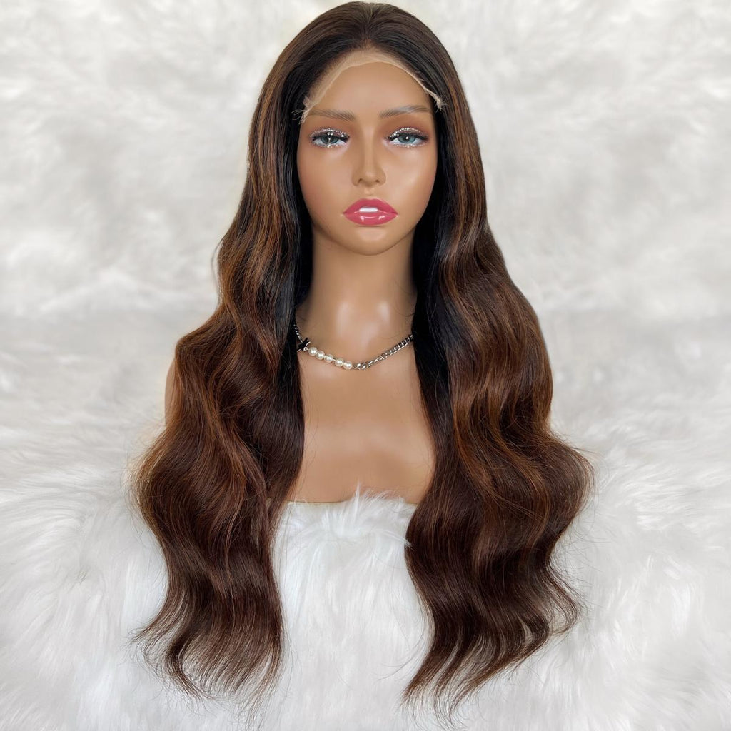 Raw Jada Glueless 5x5 HD Lace Professionally Colored 100% Human Hair Closure Wig by Private Label