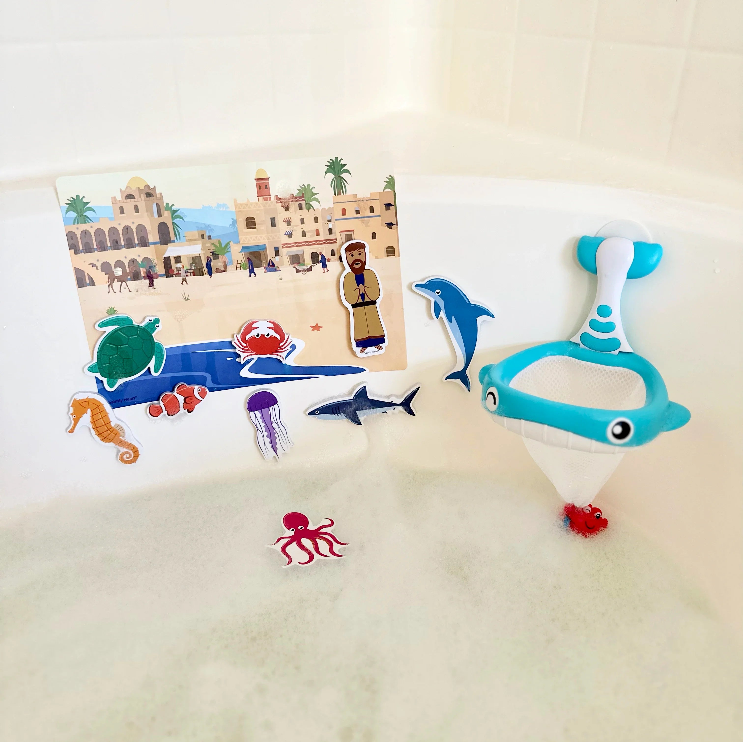 Jonah and the Whale Bath Set by Saintly Heart