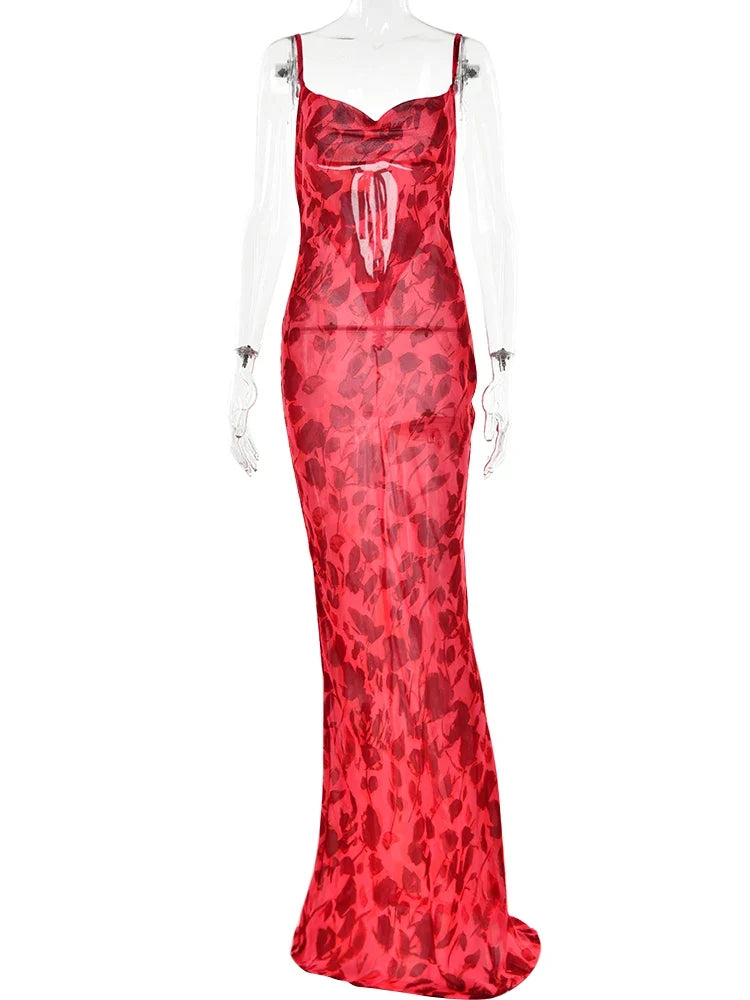 Leopard Print V-Neck Sexy Bodycon Long Dress Women Lace Up Backless Beach Vestidos by nowadaysfashion