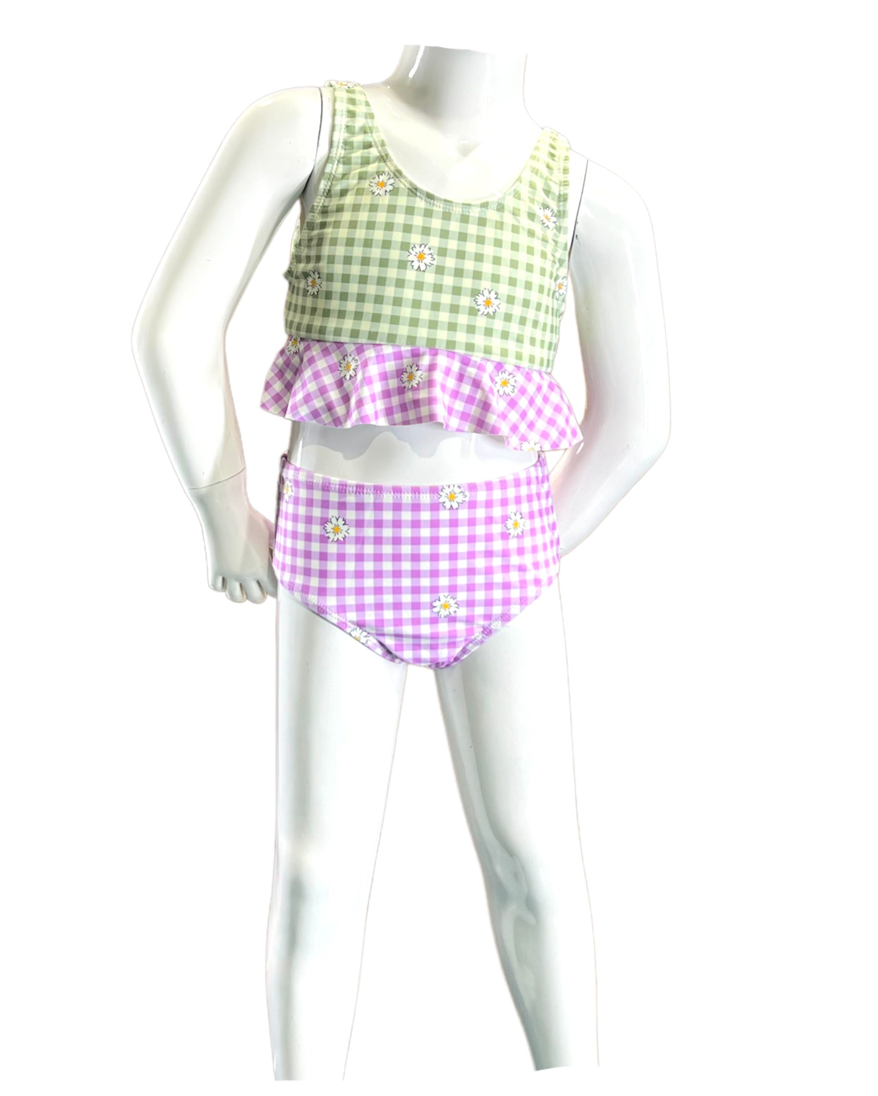 B2202-Gingham Daisy Berry by MARINA WEST SWIM
