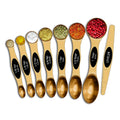 8-Piece: Double Sided Stackable Copper Magnetic Measuring Spoons Set with Leveler by DailySale