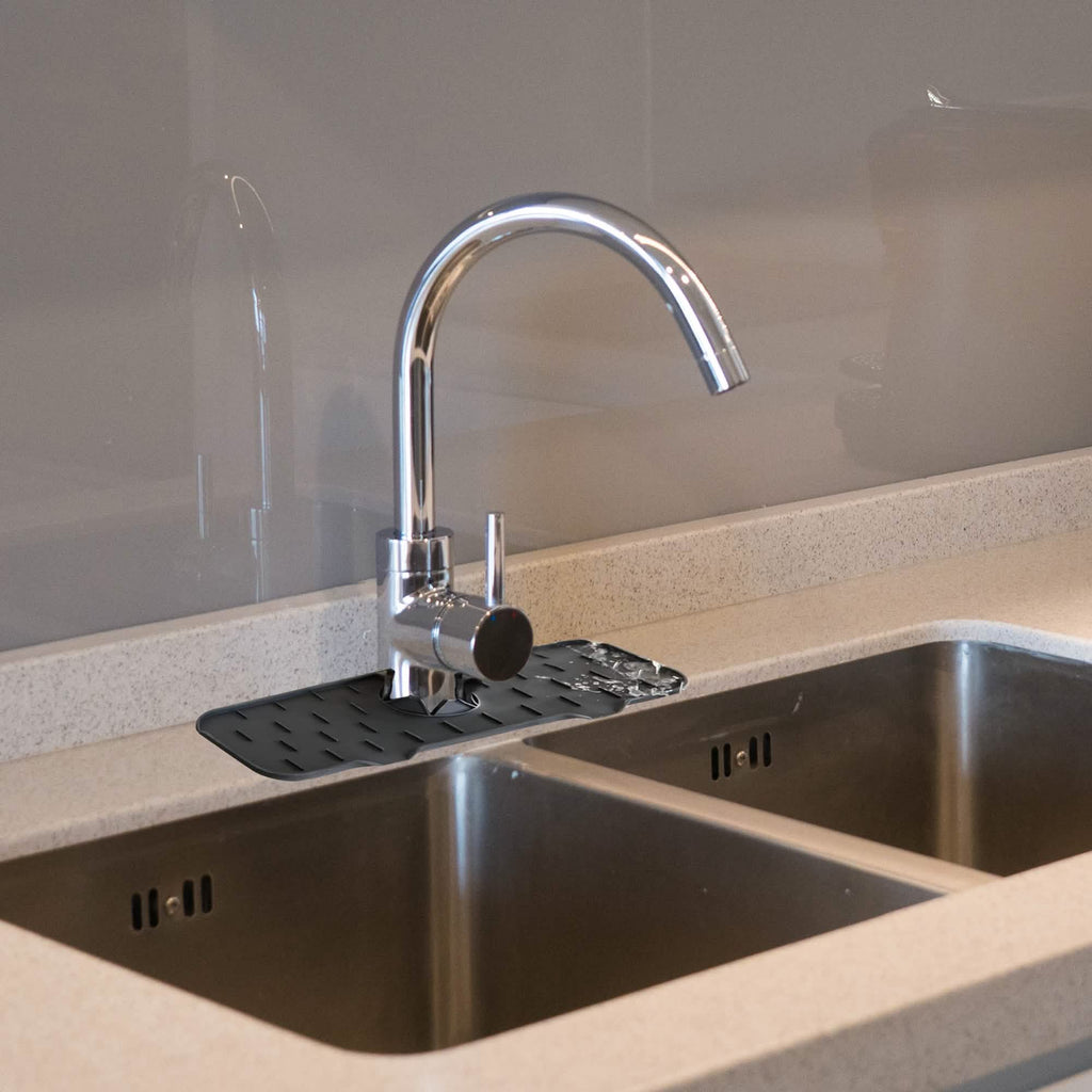 Silicone Kitchen Sink Faucet Splash Guard and Drip Catcher Tray by DailySale
