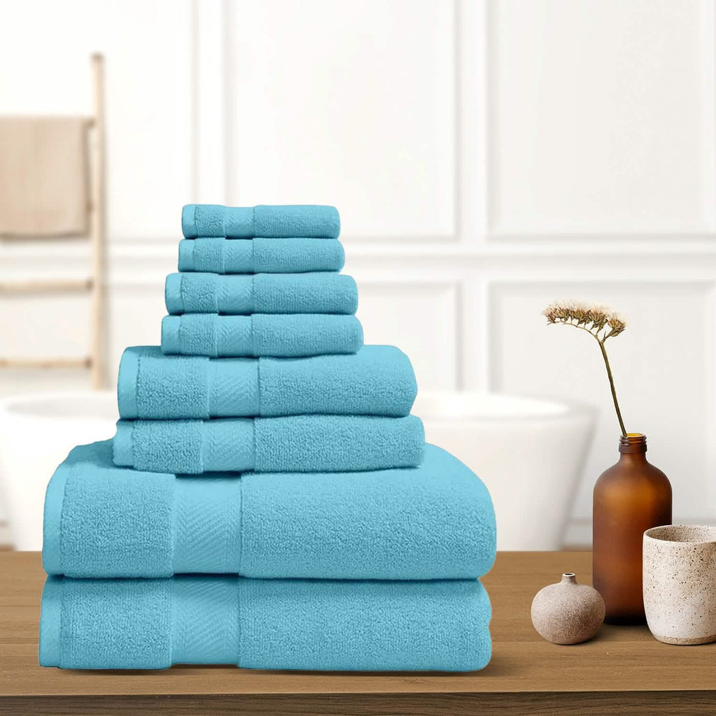 8-Piece: 100% Organic Cotton Bath Towel Set by DailySale