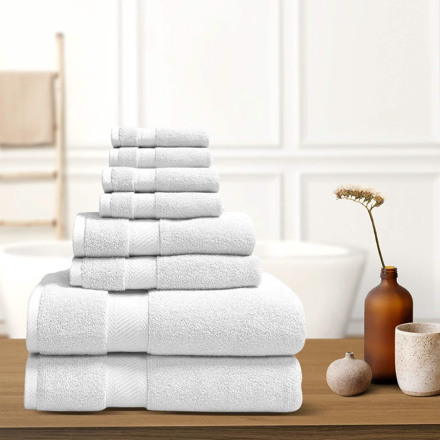 8-Piece: 100% Organic Cotton Bath Towel Set by DailySale