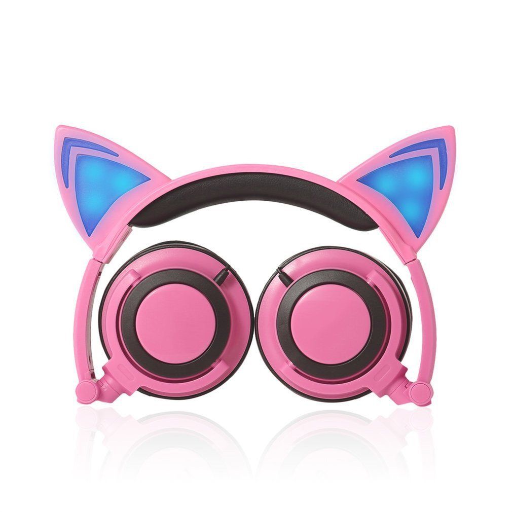 Cat Ear Shape Headphone with Glowing Lights for Children - Goddess Imports Marketplace