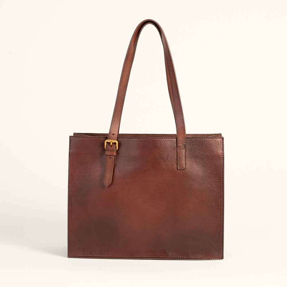 Loyal West Mivva Handtooled Medium Bag - Brunette Leather