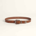Loyal West Sophia Belt - Brown Floral Leather