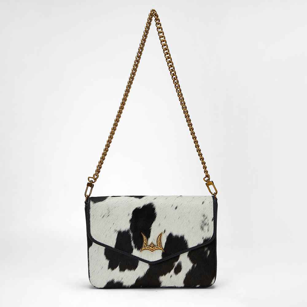 Loyal West LW ON THE GO MEDIUM CHAIN BAG IN COWHIDE AND  CALFSKIN