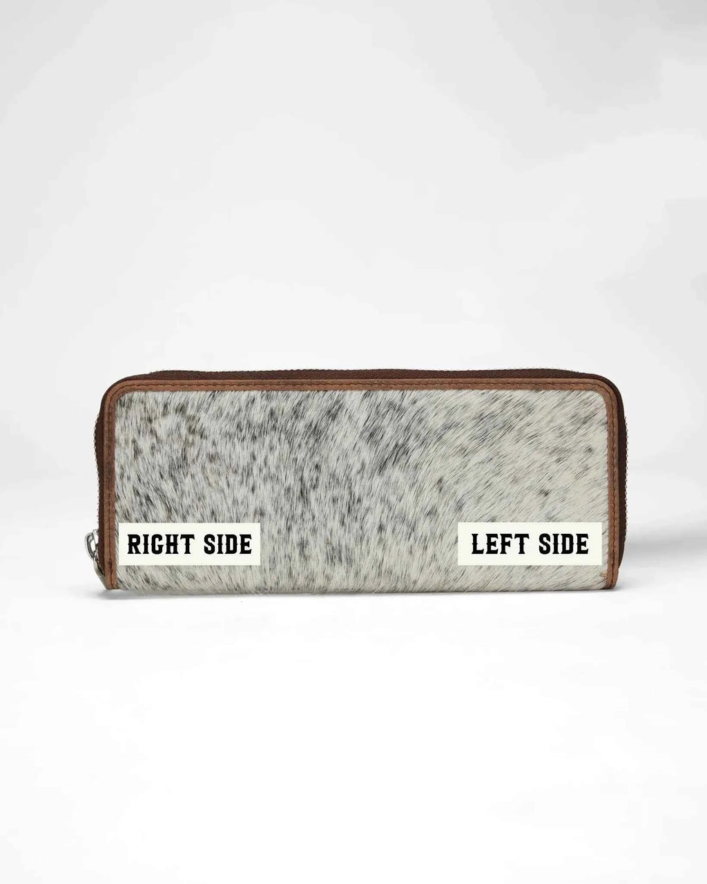 Loyal West RANCH ROAD JEWELERY CASE IN BROWN & WHITE COWHIDE