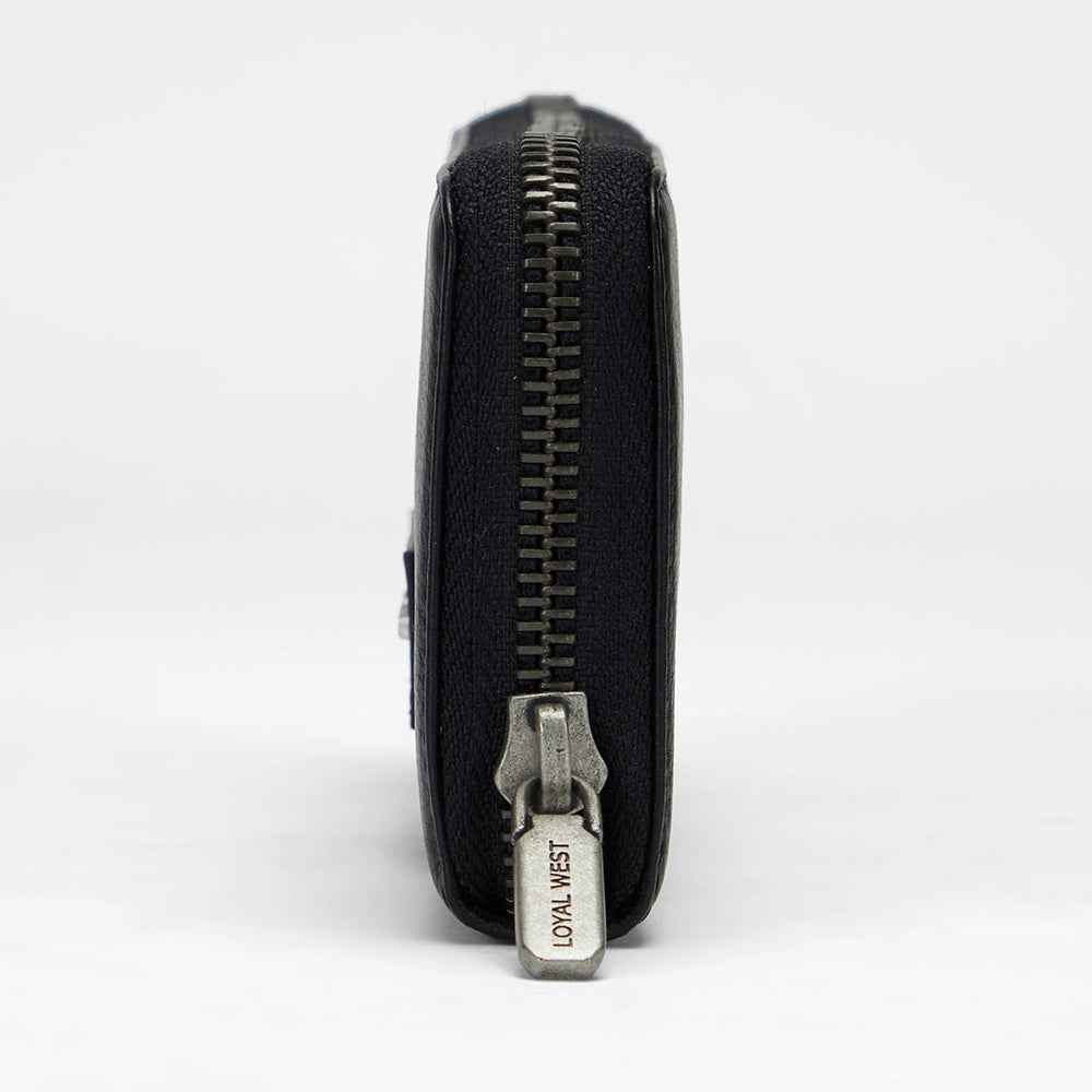 Loyal West RANCH ROAD JEWELERY CASE IN CALF LEATHER - BLACK