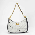 Loyal West JOE QUILTED NAPPA LEATHER BAG - BLACK & WHITE COWHIDE