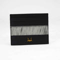 Loyal West SHELL CARD HOLDER IN BLACK & WHITE COWHIDE