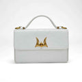 Loyal West VALENCIA OSTRICH LEATHER BAG - WHITE