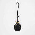 Loyal West HORSE SHOE BAG CHARM IN CALF LEATHER - BLACK
