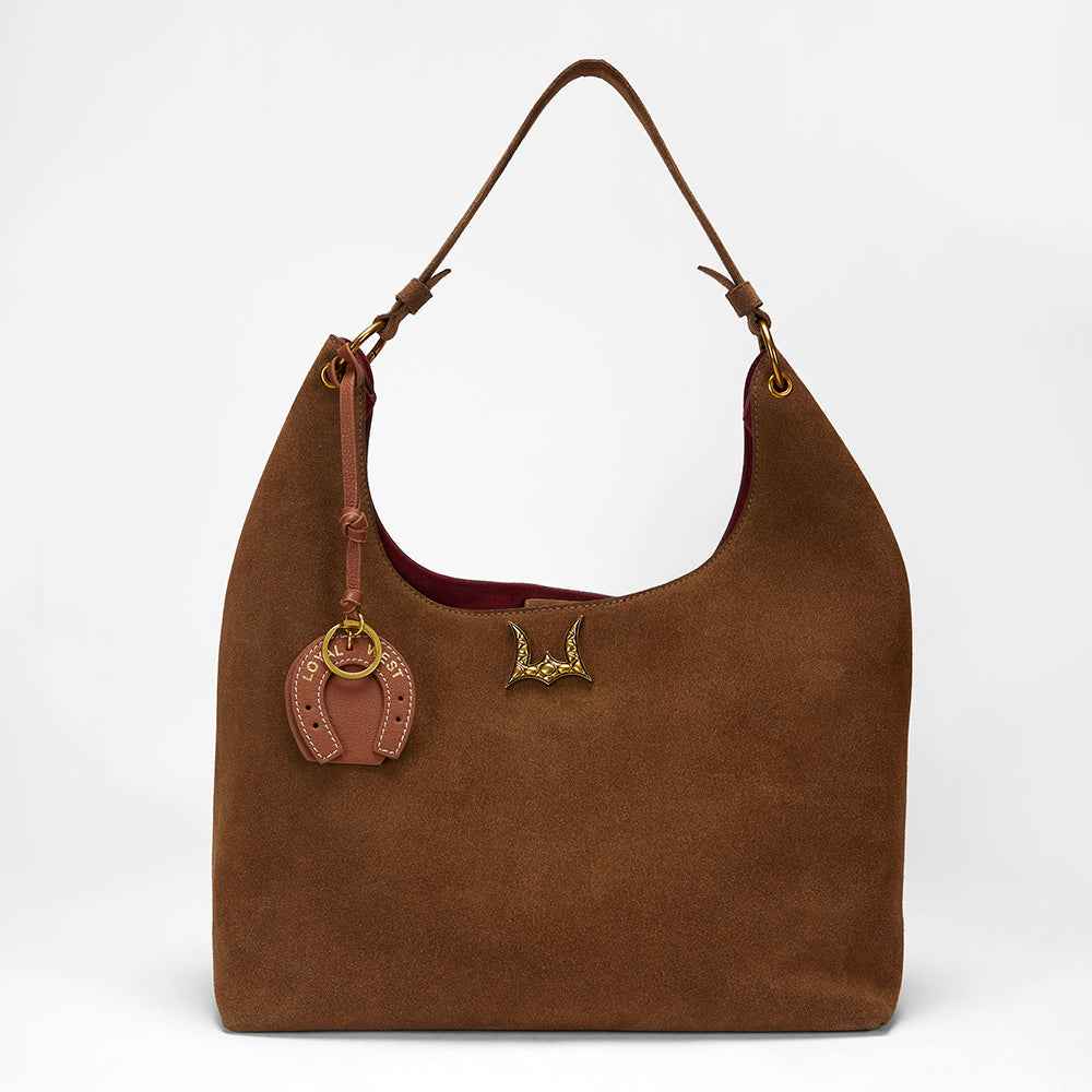 Loyal West HORSE SHOE BAG CHARM IN CALF LEATHER - TAN