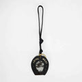 Loyal West HORSE SHOE BAG CHARM IN BLACK & WHITE COWHIDE