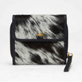 Loyal West SOPHIA CARD HOLDER IN BLACK & WHITE COWHIDE