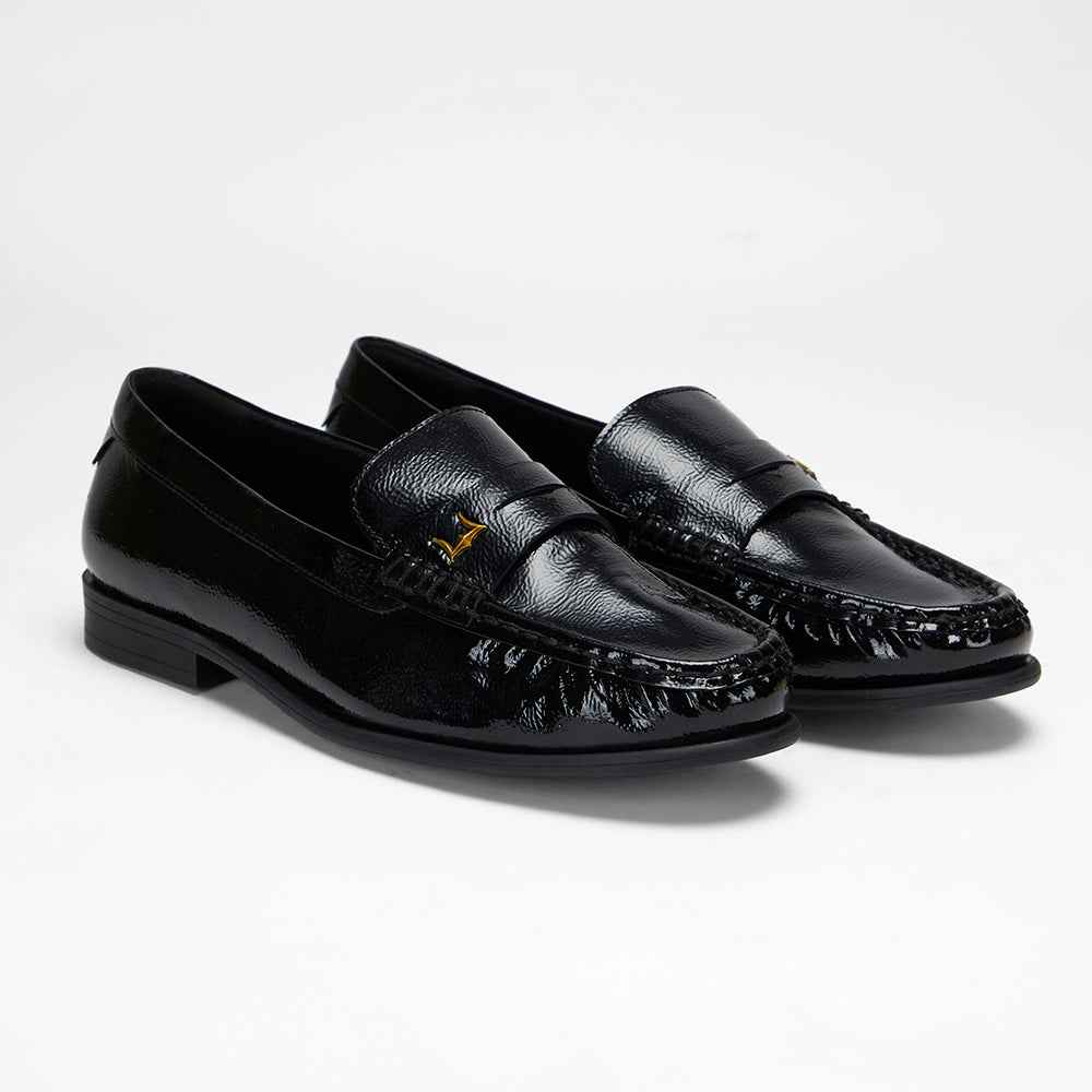 Loyal West LEATHER LOAFERS - BLACK