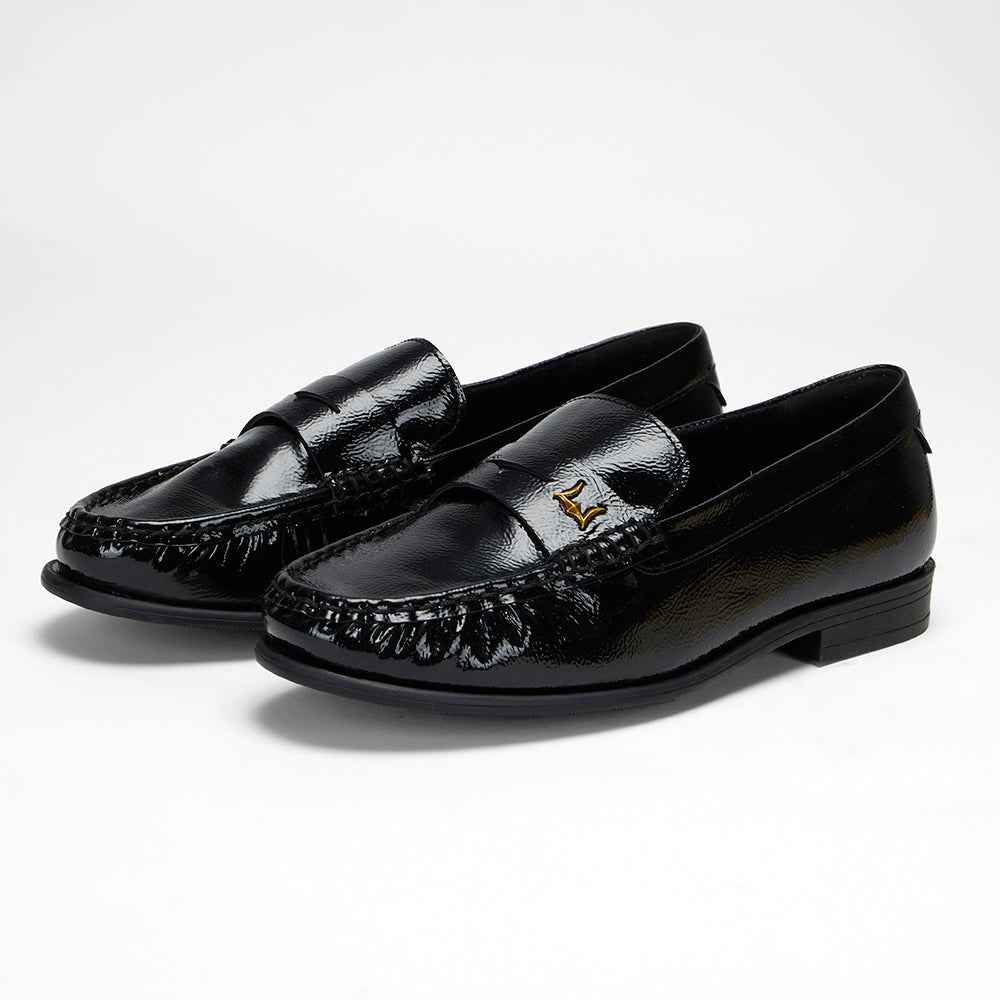 Loyal West LEATHER LOAFERS - BLACK