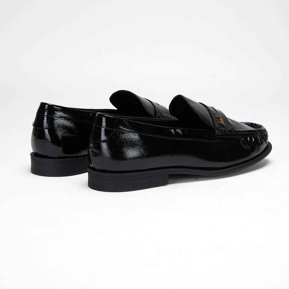 Loyal West LEATHER LOAFERS - BLACK