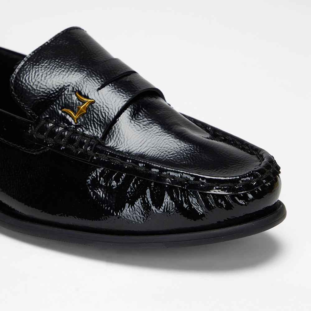 Loyal West LEATHER LOAFERS - BLACK