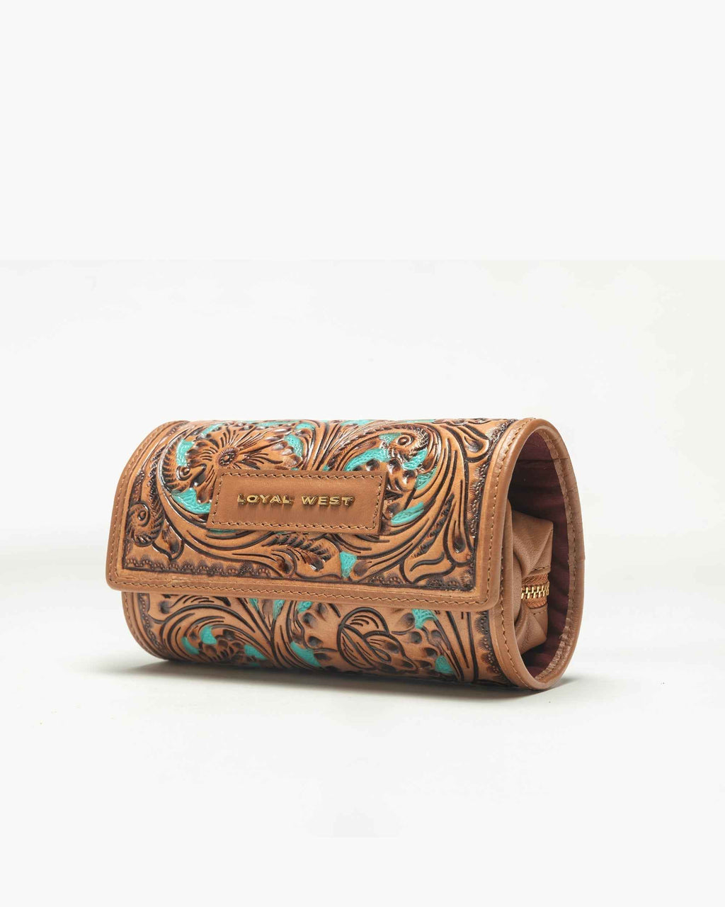 Loyal West Canyon Jewellery Case Handtooled Leather - Whiskey & Water