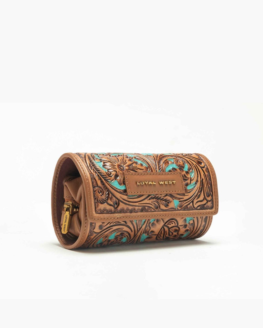 Loyal West Canyon Jewellery Case Handtooled Leather - Whiskey & Water