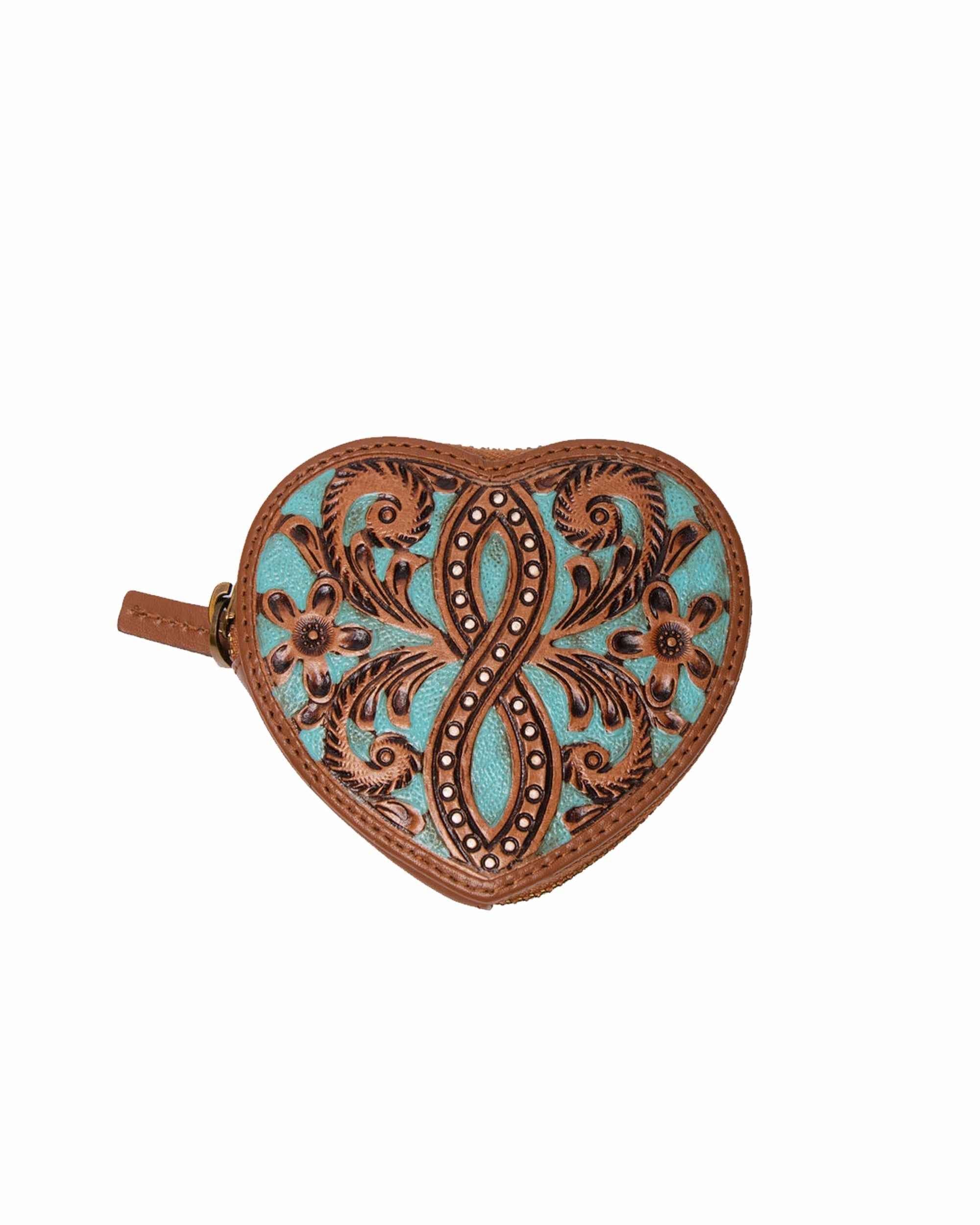 Loyal West Cupid Coin Pouch Handtooled Leather - Whiskey & Water