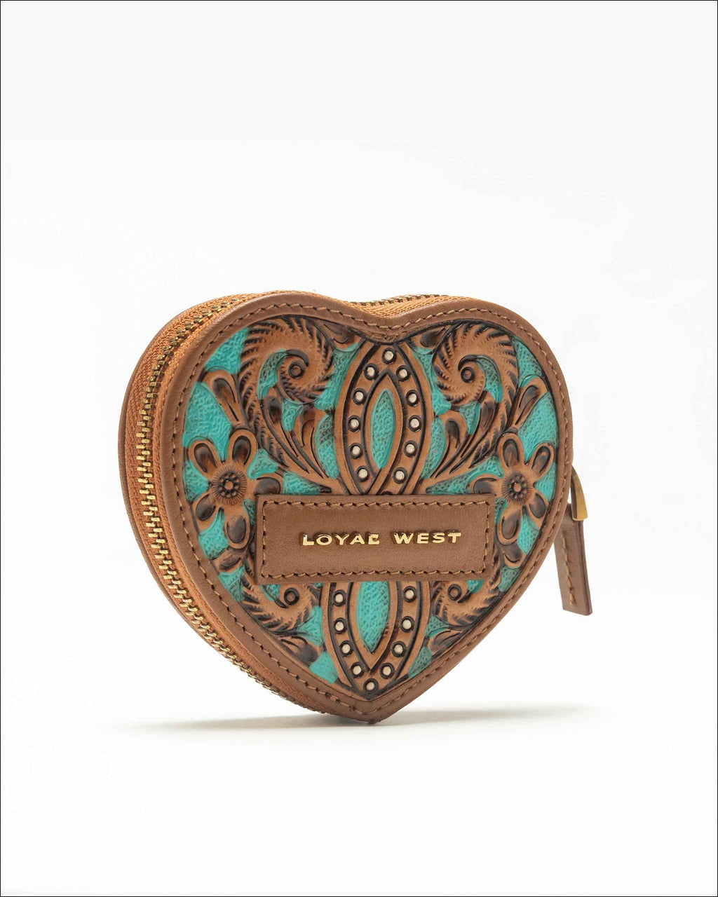 Loyal West Cupid Coin Pouch Handtooled Leather - Whiskey & Water