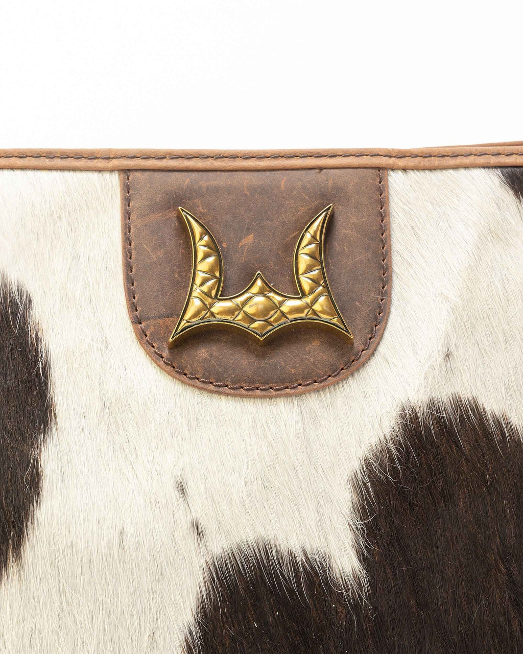 Lw Large Hobo Bag In Black & White Cowhide