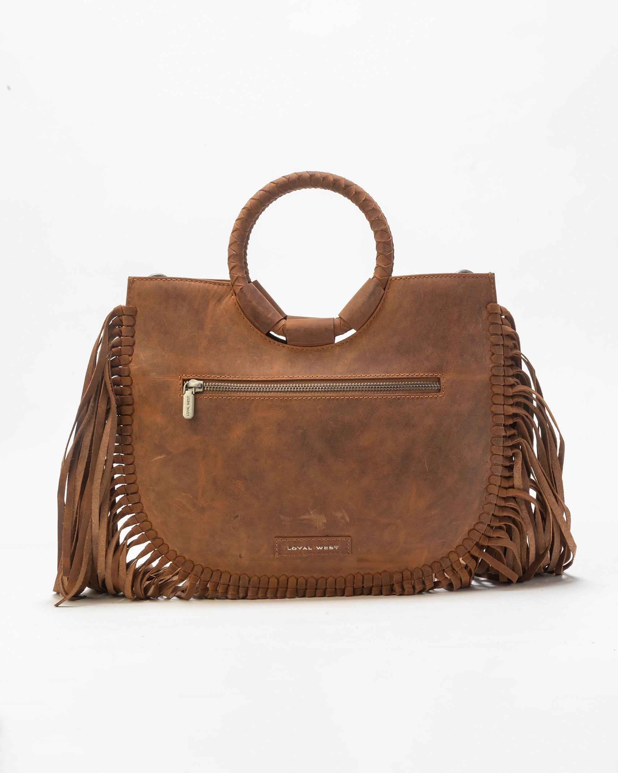 Sedona Tassle Bag In Saddle Brown