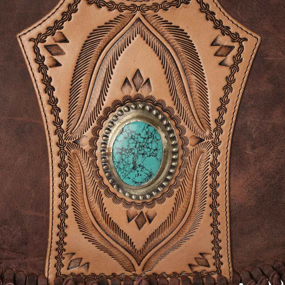 Sedona Tassle Bag - Oiled Ruby Leather
