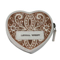 HandTooled Cupid Coin Pouch Ivory Dust