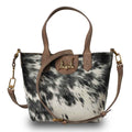 Dakota Medium CrossBody - Black & White Cowhide