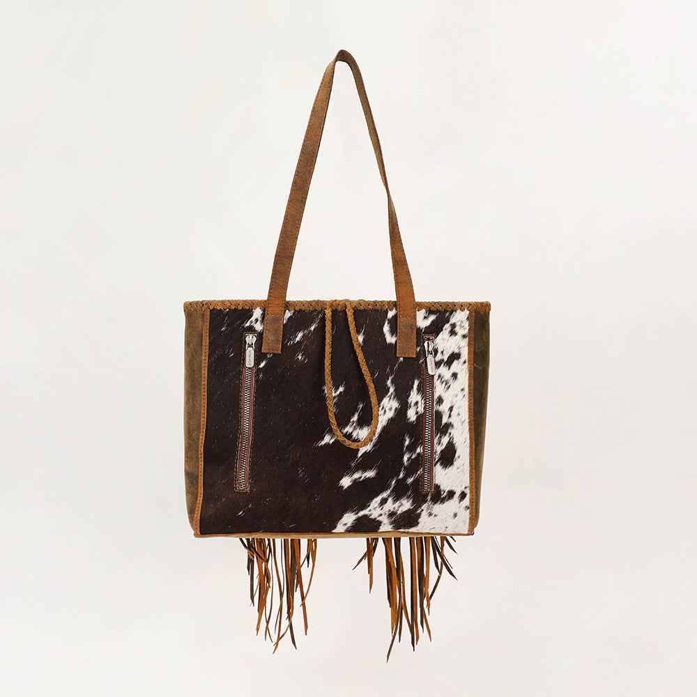 Loyal West Hide And Fringe Medium Cowhide Purse