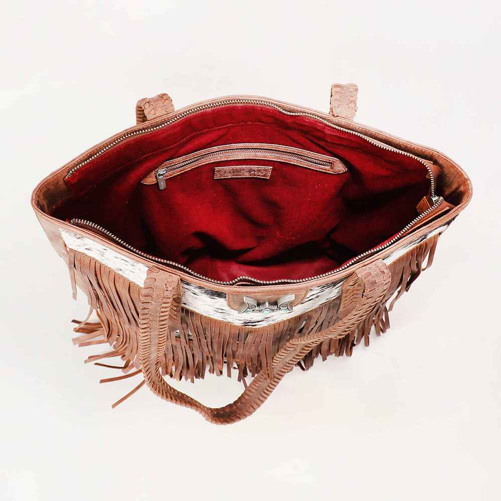 Loyal West Hide And Fringe Large Cowhide Purse