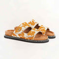 Loyal West Deen Canyon Sandals - Brown And White Cowhide