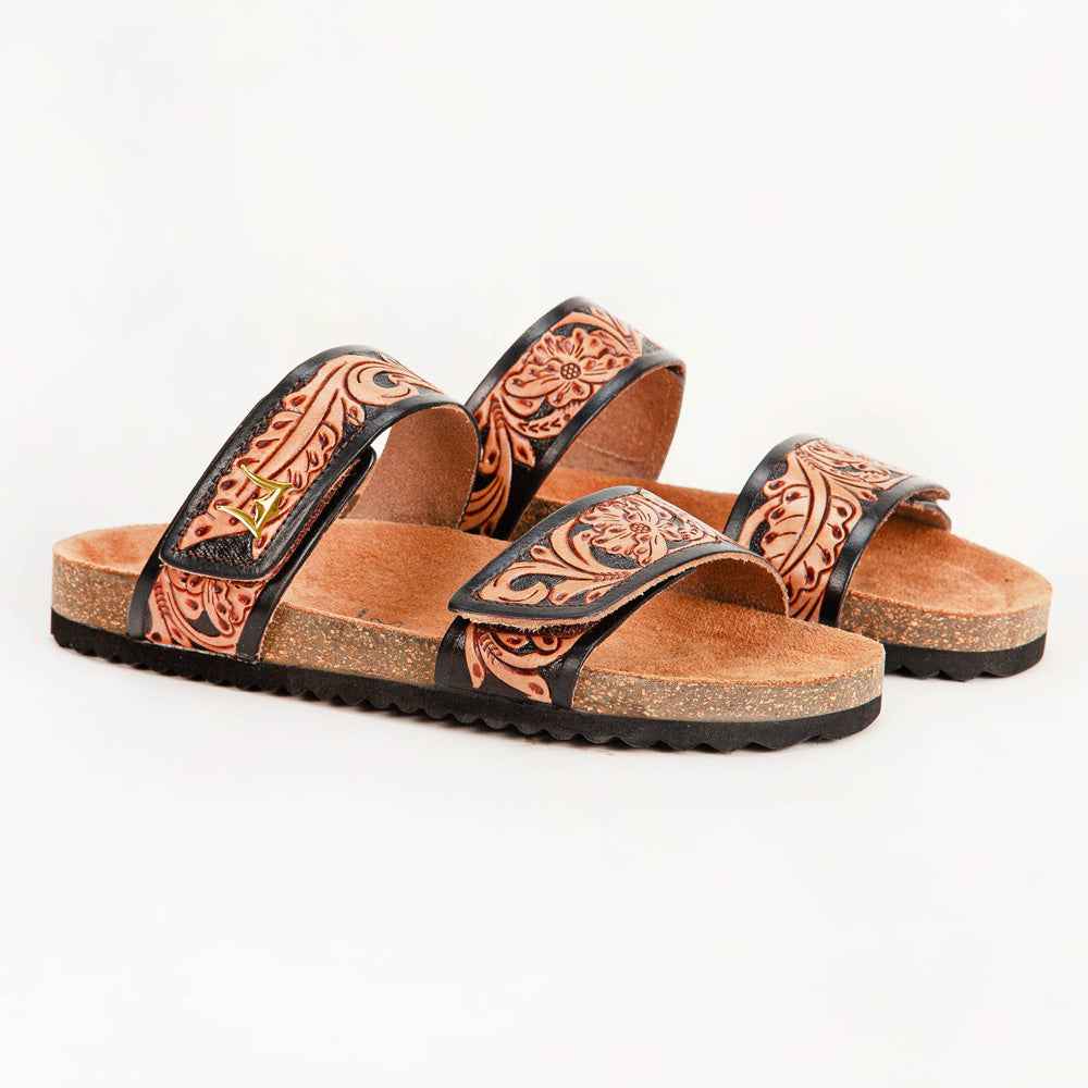 Loyal West Deen Canyon Sandals - Handtooled Leather