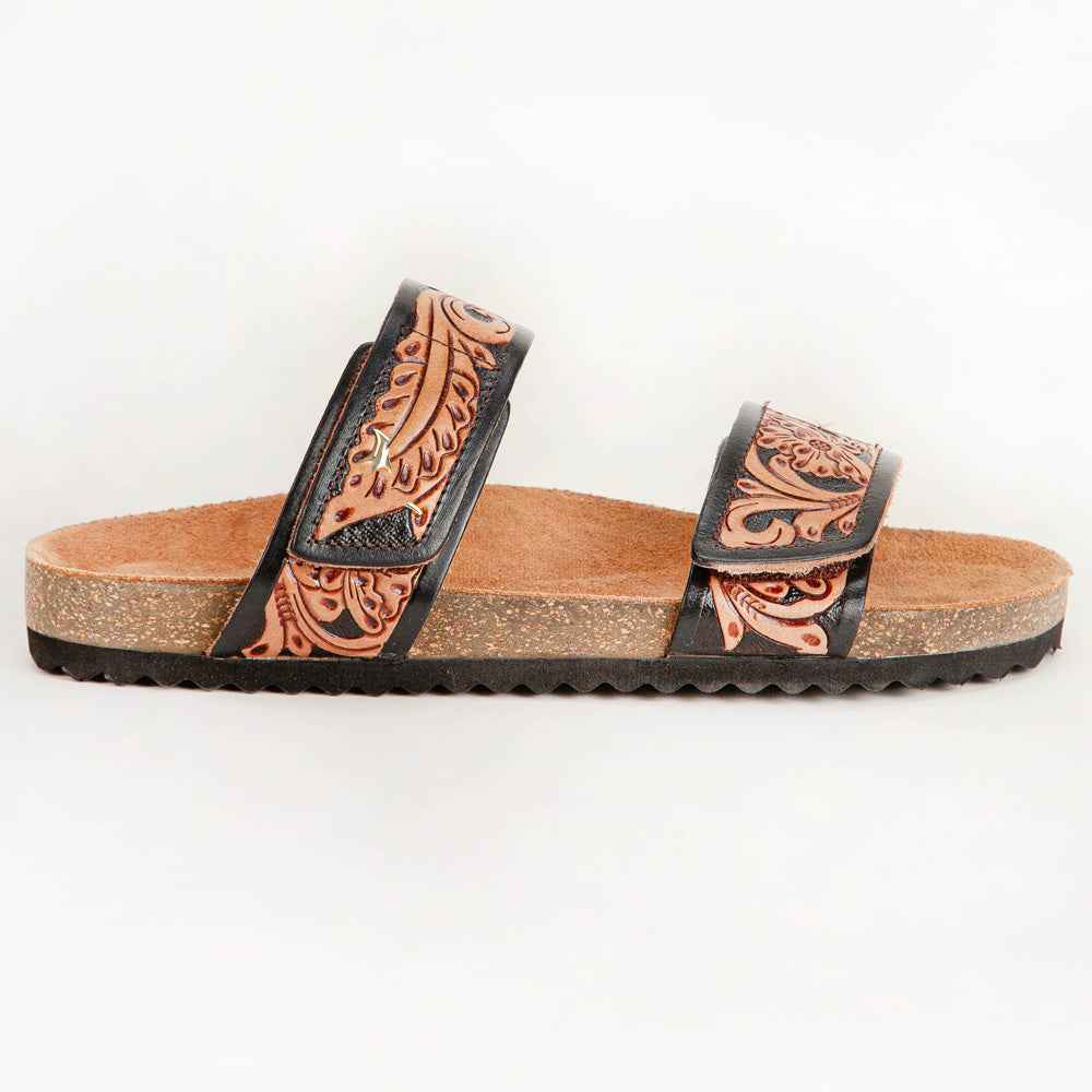 Loyal West Deen Canyon Sandals - Handtooled Leather