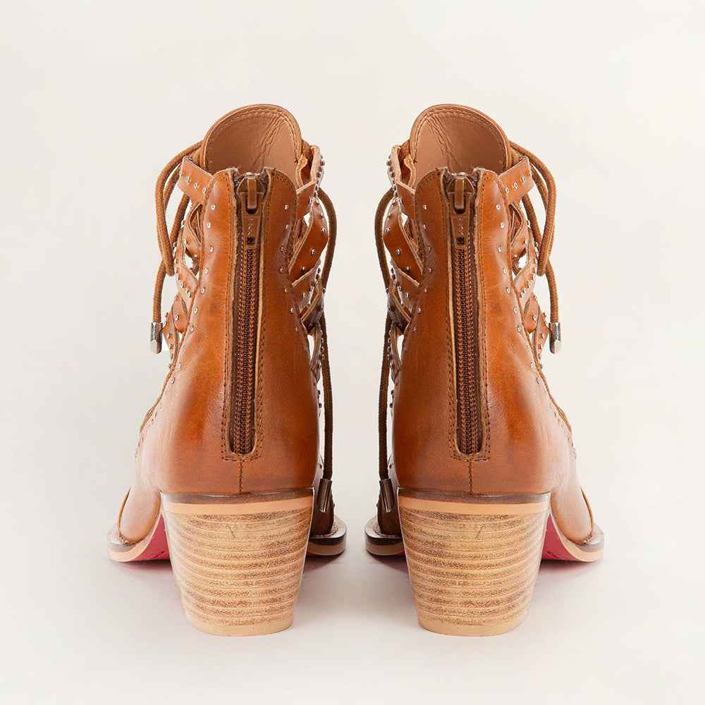 Loyal West Lace Up Booties In Calfskin