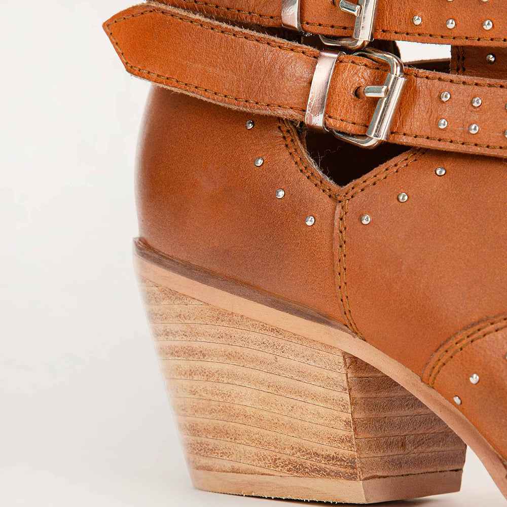 Loyal West Buckle In Ankle Booties & Calfskin