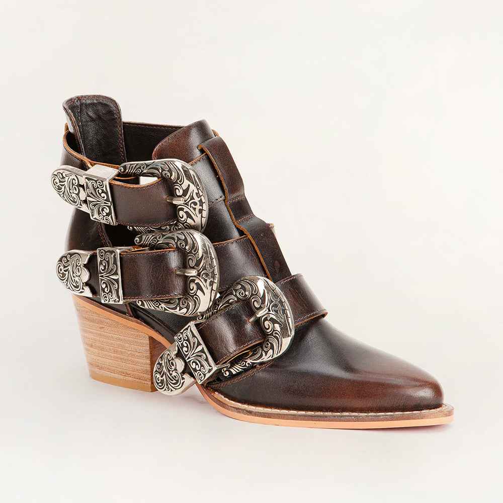 Loyal West Rodeo Ankle Bootie In Calfskin