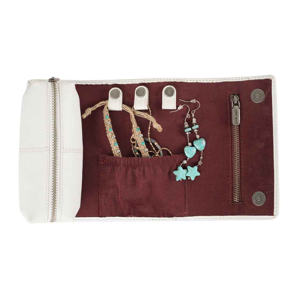 Handtooled Canyon Jewellery Case - Ivory Dust