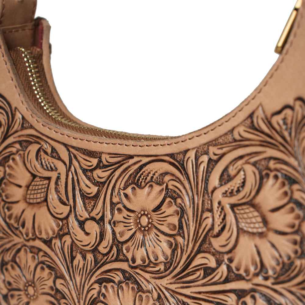 Handtooled Dannia Medium Purse - Slant Form