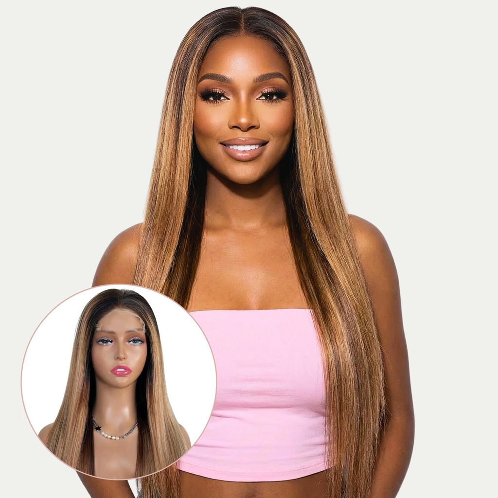 Raw Layla Glueless 5x5 HD Lace Professionally Colored 100% Human Hair Closure Wig by Private Label