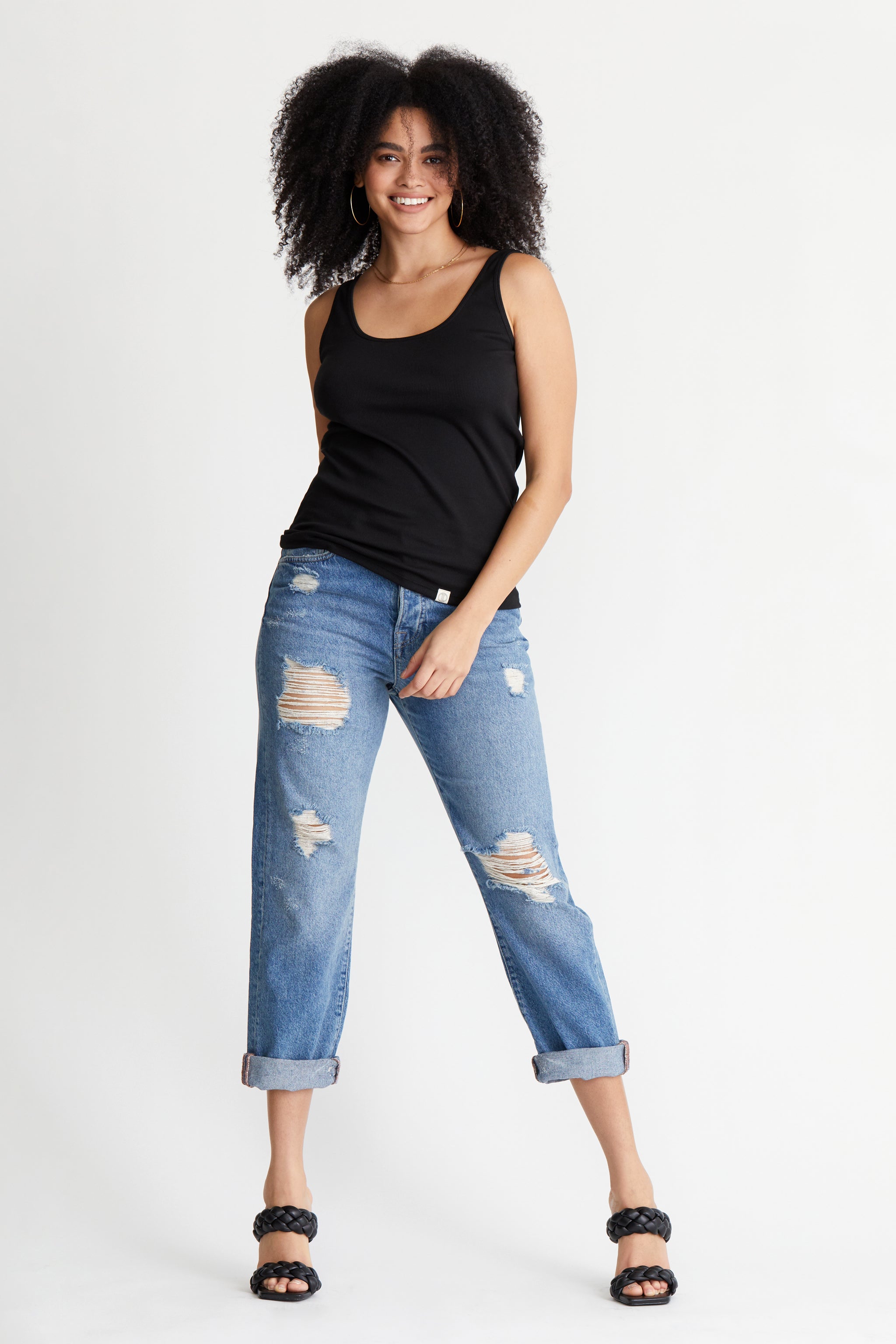 Pima Rib Knit L&L Tank by LOVETRUST