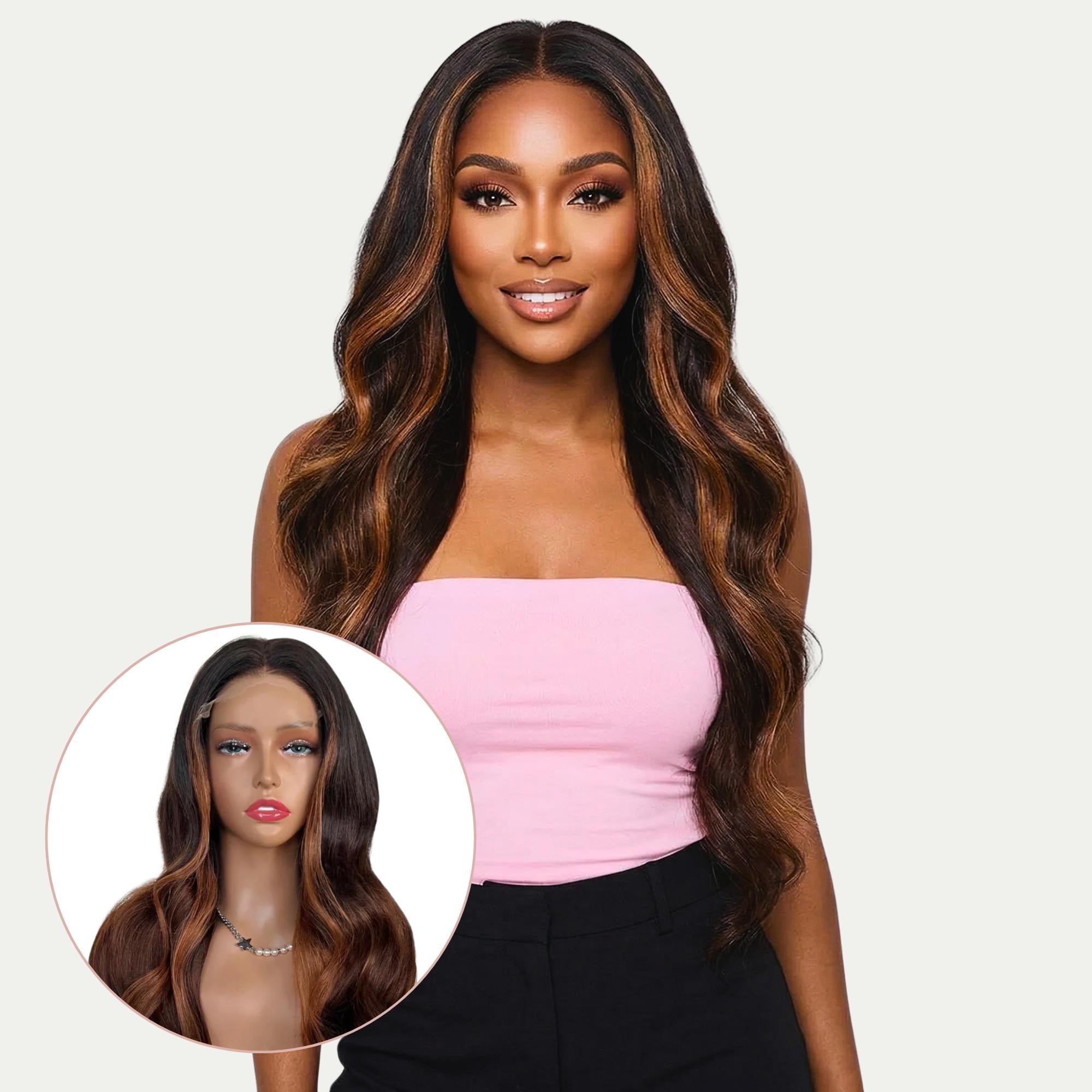 Raw Luscious Glueless 5x5 HD Lace Professionally Colored 100% Human Hair Closure Wig by Private Label