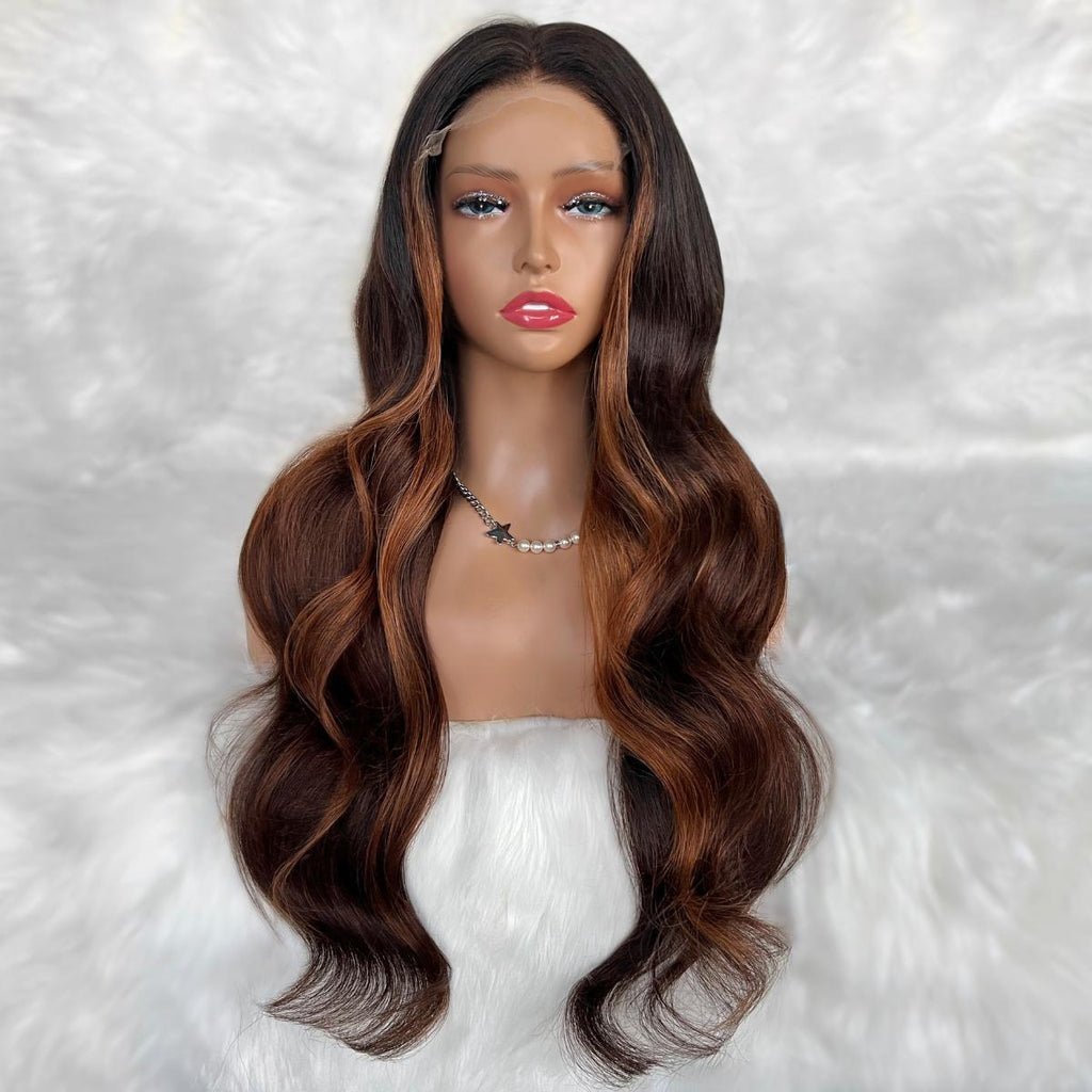 Raw Luscious Glueless 5x5 HD Lace Professionally Colored 100% Human Hair Closure Wig by Private Label