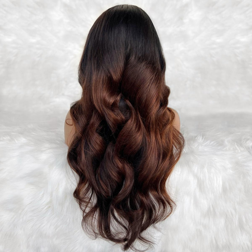 Raw Luscious Glueless 5x5 HD Lace Professionally Colored 100% Human Hair Closure Wig by Private Label